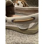 Sperry  Top Sider Women's Boat Shoes Cream Gold Mesh Laces Size 7.5M Photo 4