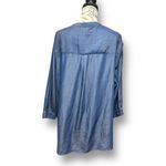 Studio JPR 1X Blue Chambray Denim Look Blouse Long Sleeve Tunic Top Boho Casual Photo 4