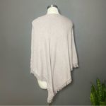 Oshlen Beige Fringe Knit Poncho Wrap Fall Layer Tan Size undefined Photo 3