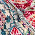 Johnny Was $458 NWOT  Embroidered Irregular Asymmetry Floral Midi Shirt Dress S Photo 13