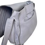 Chloé Chloe Marcie Large Saddle Leather Crossbody Pebble Gray Photo 7