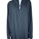 Denim & Co . Active Zip-Front French Terry Tunic Jacket Black 3X NWOTd Photo 0