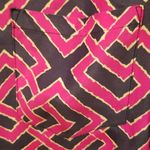 Alice & Trixie 💕💕 100% Silk Print Blouse ~ Blue and Pink Prink Medium EUC Photo 4