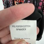 Eshakti Women's Black Multi Abstract Short Sleeves Pleated Midi Dress Size 0 Photo 10