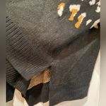 NWT New Directions Size XL Black Leopard Print Mock Neck Tunic Sweater Oversized Photo 6