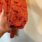 Old Navy  Boho Floral Mini Dress Orange Pink Long Sleeve Small Photo 5