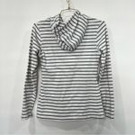 GINKANA Hooded Nursing Long Sleeve Shirt Top Size XSmall White/Gray Striped Gray Photo 1