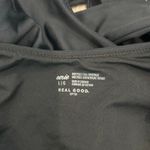 Aerie NWT  Wrap One Piece Swimsuit Women's True Black Swim Beach Paddle Size L Photo 5