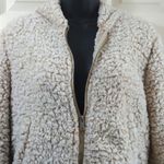 Love Tree  Cream Zipper Hooded Pocket Jacket Furry Fuzzy Fleece Size Small #3518 Photo 2