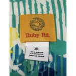 Ruby Rd Women's Blue Floral Tropical Print Blouse Size XL Photo 7