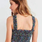 Urban Outfitters Out From Under Colorful Cropped Smocked Tank Top - Size - Large Photo 0