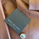 Marc New York NWT  FAUX LEATHER BLAZER WITH GOLD BUTTON IN COLOR CHOCOLAT… Photo 4