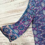 Skies Are Blue  Stitch Fix Blue and Purple Pattered Shift Dress, EUC, Size Medium Photo 3