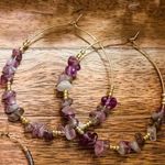 adri's Purple Quartz and Gold Hoops Photo 0