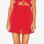 superdown NWT Mercy Red Polka Dot Mini Dress Tie Front Bare Midriff size XXS Photo 0