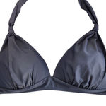 Yonique Black Bikini Top NWT Size Large Black Halter Swim Top Photo 0