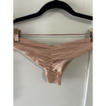 PilyQ NEW  Bikini Citrine Halter Top And Striped Orange Ruched Bottom Size S Photo 8