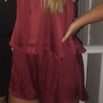 Honey Punch Tiny Closet Red Satin Romper Photo 0