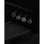 EXPRESS NEW Sz Small S Double Breasted Blazer in Black Tie Velvet Tux Satin Photo 2