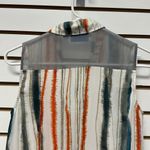 Simply Vera, Vera Wang Simply Vera Vera Wang Shirt Women XS White Button Up Striped Hi Low Preppy Photo 4