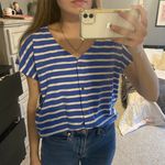 Old Navy blue striped shirt Photo 2