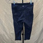 Lululemon Athletica Blue Leggings with Cropped Length and Wide Waistband Photo 2