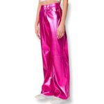 BLANK NYC [] NWT Hot Pink Faux Leather Wide Leg Franklin Pant Photo 5