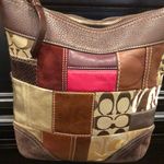 Coach Patchwork Madras Crossbody Shoulder Bag Adjustable Strap Vintage Duffle Photo 2