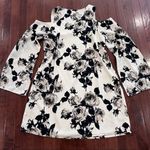 Sugar Lips Beautiful black and white roses cold shoulder long sleeve dress size medium Photo 1