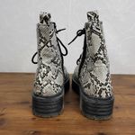 MIA Cortez Womens Military Combat Boots Sz 6.5 Gray Faux Snakeskin Platform NEW Photo 5