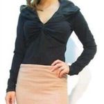 CAbi Black Cinema Taffeta Ruffle Neck Top M Photo 6