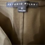 Antonio Melani Olive Green Ruched Button Front Blouse Size Small Photo 4