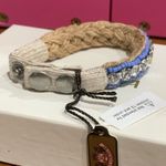 Juicy Couture Pam Gela E-Rhinestone Woven Bracelet Blue With Silver Crystals NWT Photo 3