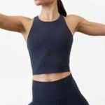 Athleta Blue Conscious Crop Bra Tank Size Powervita Stretch Active Size Small Photo 0