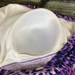 Dana Buchman Purple & Black Animal Print Halter Tankini Swim Bathing Suit Top 10 Photo 3