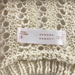 Lauren Conrad Ivory Open Crochet Knit Cardigan Sweater Ruffle Hem S Photo 2