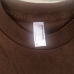 American Apparel Women’s M Brown Long Sleeve 100% Cotton Tee Mops Size Medium Shirt Photo 2
