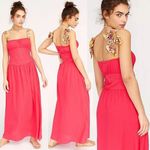Free People Santorini Maxi Dress Sleeveless Hot Hibiscus Pink NWT Size 2 Photo 1