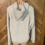 American Eagle Women’s Medium White Sherpa Pullover Hoodie Photo 2