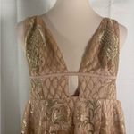 Akira Chicago Black Label Elegant Gold Mini Dress Size M Photo 1