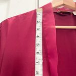 Victoria's Secret  Vintage Gold Label Maroon Satin Chiffon Kimono Robe OS Romantic Photo 5