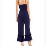 Gianni Bini  Stella Navy Blue Ruffle Legs Jumpsuit Size 4 NWT Wedding Guest Photo 1