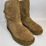 UGG  Remora Short Boots Womens Size 9 Chestnut Leather Shearling Fur Lined Photo 0