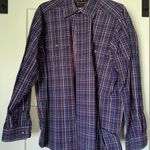 Ariat Men’s blue and red casual button down shirt Photo 0