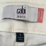 CAbi  | White Denim Cinch Skinny Jeans | Size 6 Photo 3