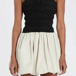 Dissh Stevie Black And Stone Strapless Bubble Skirt Mini‎ Dress size 10 Tan Photo 0