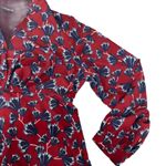 Eshakti printed popover V-neck blouse RED SIZE 3X Photo 4