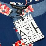 41Hawthorn MEDIUM PETITE Trisha Split Neck Dress Stitch Fix Floral Elastic Waist Blue Photo 4