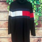 Tommy Hilfiger Metallic Flag 4th of July Turtleneck Sweater Dress Tunic Women XL Photo 0