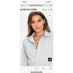 Pretty Little Thing Grey Button Sweat Shirt Dress Photo 4